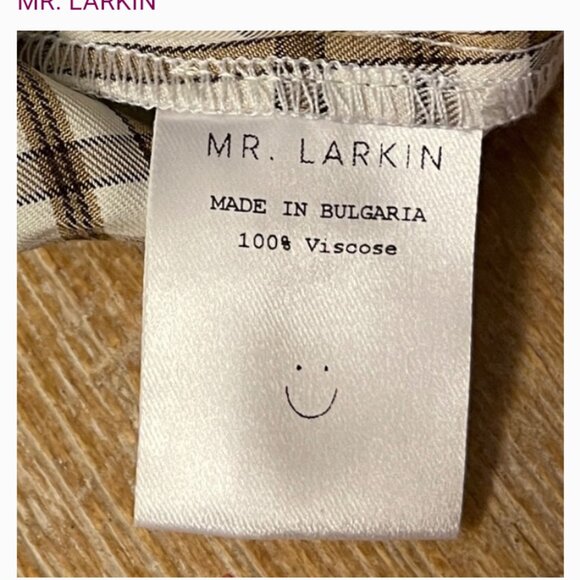 Mr Larkin Sille curtain plaid skirt and cami top set size small - Picture 5 of 11